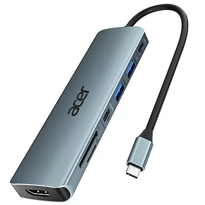 USB C Hub 7 In 1 USB C To HDMI Splitter 2 USB 3.1 GEN1 And 5Gbps Type-C Dat... • $36.33