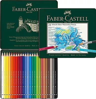 Tin Of 24 Faber Castell Albrecht Durer Artists' Watercolour Pencils • £30.12