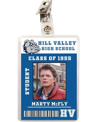Back To The Future Marty McFly Hill Valley High School ID Badge Costume Tag • $7.99