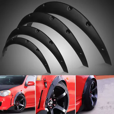 4X Universal Car Front Rear Fender Flares Flexible Vehicle Eyebrow Protector Kit • $45.98