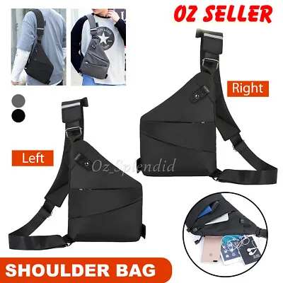 $15.35 • Buy Waterproof Shoulder Bag Anti Theft Pocket Man Portable Chest Personal Travel OZ