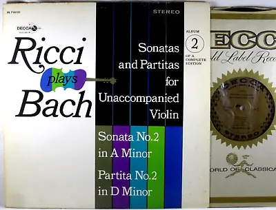 DECCA GOLD STEREO Bach RUGGIERO RICCI Sonatas & Partitas Album 2 DL-710151 EX • $44