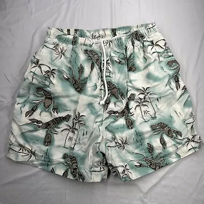 Tommy Bahama Vintage Swim Trunks Shrimp All Over Mens Large Elastic Lined • $19.96