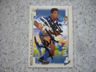$9.99 • Buy Nrl Rugby League Card Personally Signed With Coa 2003 Braith Anasta Bulldogs