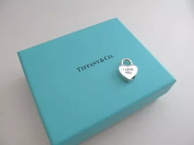 Authentic Tiffany & Co I Love You Sterling Silver 925 Lock Charm Pendant • $249