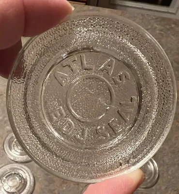 Lot Of 12 Vintage Atlas Clear Glass Top Lid Insert Standard Mason Canning Jar • $29.99