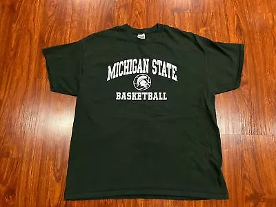 Mens Michigan State Spartans Basketball Green Jersey Shirt Extra Large XL Sparty • $9