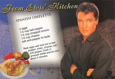 #h3520     Recipe / Food    Postcard    Elvis Presley  Spanish Omelette • $3.99