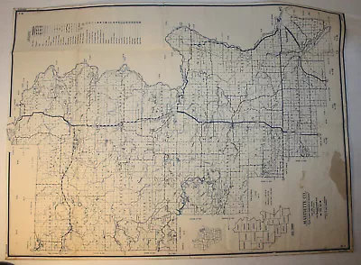 1951 Marinette County - Vintage State Highway Commission Of Wisconsin Map • $54.99