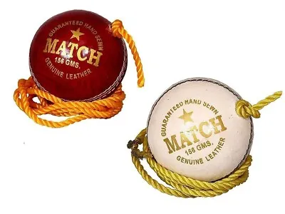 Kangaroo Bay® Premium Quality Leather Cricket Hanging Ball For Batting Practice • $27.99