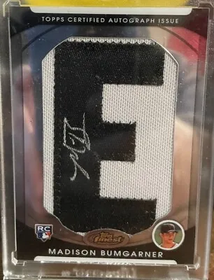 $230 • Buy 2010 Topps Finest Madison Bumgarner #161 Autographed Letter Patch RC SP /106