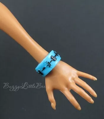 Monster High Doll Frankie Stein Home Ick Blue & Black Bracelet • $5.24