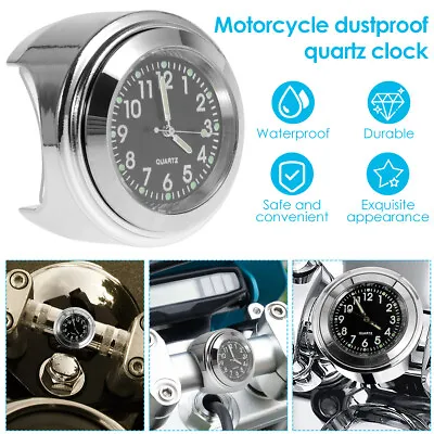 Motorcycle Handlebar Watch Aluminum Motorcycle Clock Universal 7/8 Inches LP∫ • $7.62