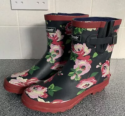 Cotswold Ladies Floral Wellington Boots Wellies Size 7 Uk • £10.22