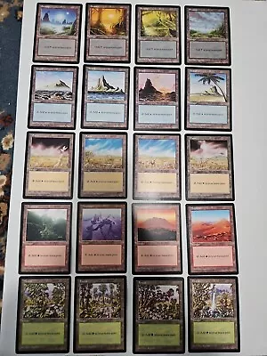 Magic The Gathering Mirage Basic Land Set Of 20 Vintage MTG Rare Lp • $12.99