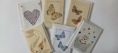 6 Handpainted Greetings Cards Any Occasion 6 Small Cards • £3.50