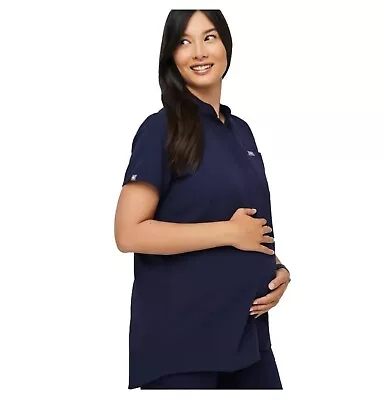 FIGS Kitale Maternity Scrubs Top Women M Medium Labor And Delivery Navy Shirt • $34.95