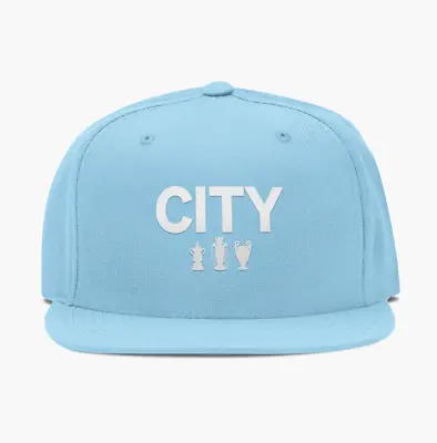 CITY TREBLE Manchester City Football MAN CITY MCFC - SKY BLUE Baseball Cap • £12.99