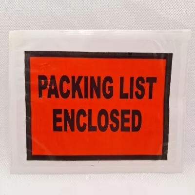 Pack Of 250 Packing List Envelopes 29PH33 Orange 4 1/2 IN OUTSIDE HT 5 1/2 IN • $8.93