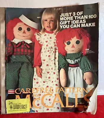 Mccalls Carefree Pattern Catalog Large Store Counter Pattern Book Jan. 1974 VTG • $48