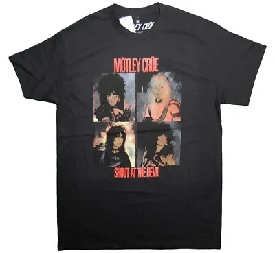 New Motley Crue Heavy Metal Band Shout Devil Mens S/S Black T Shirt Cotton Tee • $15.21