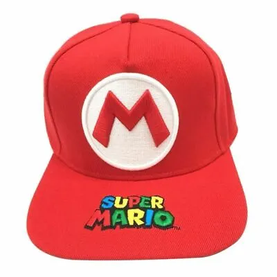 Snapback Baseball Super Mario Bros Hat Flat Casual Cap Travel Sun Adjustable New • $15.13