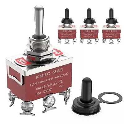 3 Way Momentary Toggle Switch 12V DC 30A DPDT (ON)-Off-(ON) 6 Pin 3 Position ... • $22.95