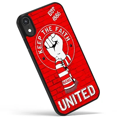 Personalised Manchester IPhone Case Football Hard Phone Cover Mens Birthday Gift • £6.98