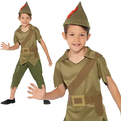 Boys Robin Hood Costume World Book Day Week Fancy Dress Medieval 4-12 Years • $61.96