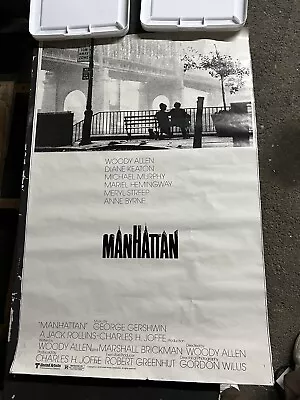 Woody ALLEN / ORIGINAL POSTER “MANHATTAN”. 1979. Good Condition Fast Shipping • $100
