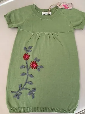 New Nwt Mimi & Maggie Size 4 Leaf Green Short Sleeve Sweater Dress • $22.50