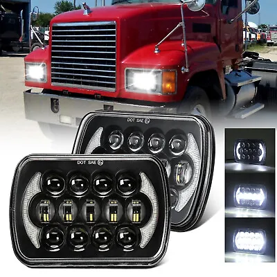 7X6 5X7  Halo LED Headlights Sealed Beam For Mack MD7 CH600K MS300P CS200P Truck • $62.99