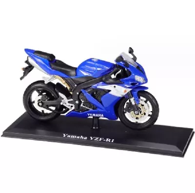 MAISTO 1:12 Yamaha YZF-R1 MOTORCYCLE BIKE MODEL TOY With Base NEW IN BOX • £20.38