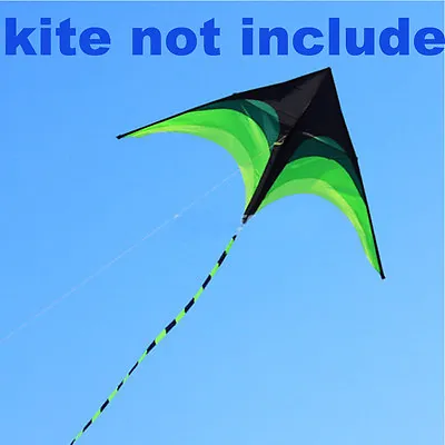 $11.99 • Buy Black & Green Kite Tail 15M / 49ft Single Line Kites Delta Kites Outdoor Toys