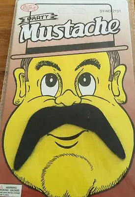 Fancy Dress Moustache For 70s 80s Stag Hippie Cowboy Mexican Outfit Costume • £2.79