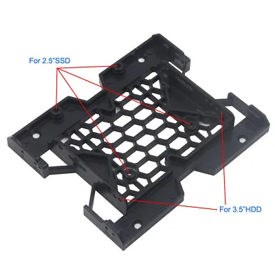 5.25  To 3.5  2.5  SSD Hard Drive Bay Adapter Tray Cooling Fan Mounting Bracket  • £5.98