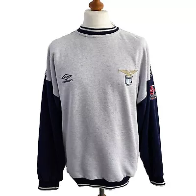 LAZIO 90s Umbro Sweatshirt Sweater Training (XL) Football Soccer Vintage Italy • £84.99