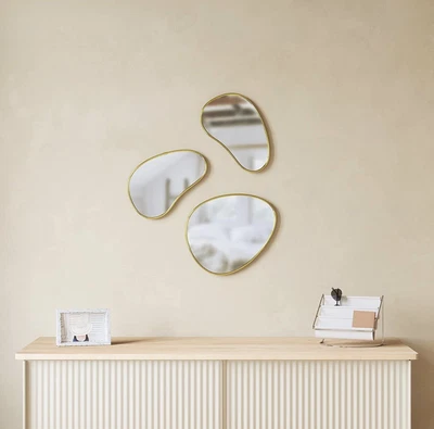 £49.99 • Buy Umbra Hubba Pebble Wall Mirror Decorative Thin Frame CHOOSE Large Or Set Of 3