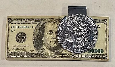 Buy This look__1900 Morgan Silver Dollar Money Clip + Free Bonus • $79.95