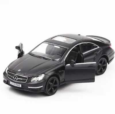 New 1:36 Mercedes Benz CLS AMG Metal Diecast Model Toy Car Pullback Matte Black • £18.35