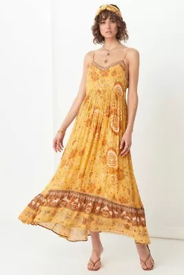 $229 • Buy Spell & The Gypsy Collective Mystic Strappy Maxi Dress In Sunflower Size XL