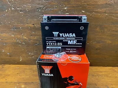 Genuine Yuasa Ytx12bs Ytx12-bs Motorcycle Battery • £70