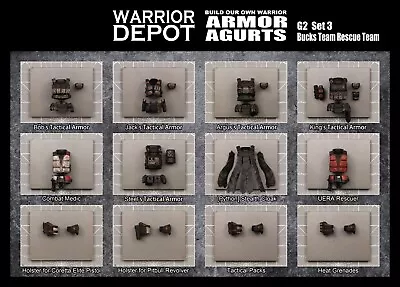 Acid Rain World Body Armor Agurts G2 Set3 Bucks Team Rescue Team - 1/18 3.75  • $2.99