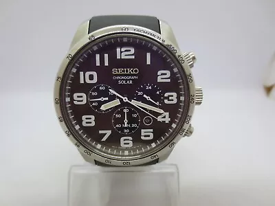 Seiko Solar Chronograph V157-0cg0  Stainless Steel Quartz Mens Watch • $11.50