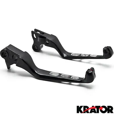 NEW Black Skull Motorcycle Hand Levers Front Hand Controls For Harley Davidson • $15.99