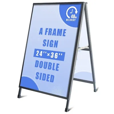 A-Frame Sidewalk Sign Heavy Duty Sandwich Board Sign Display Stand For Business • $49.99