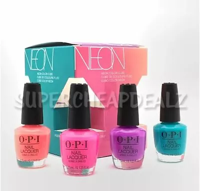 OPI Mini NEON Nail Polish Set Of 4 X 0.125 Oz | NEW IN BOX 100% AUTHENTIC • $15.95