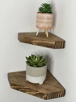 £45 • Buy Scaffold Board Corner Shelf Unique Rustic Pentagon Handmade - Chunky Shelves