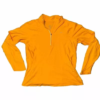 Nike Womens L Dri Fit Running Long Sleeve Top Orange #a • £8.03