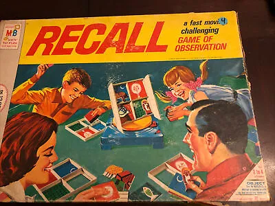 VINTAGE MILTON BRADLEY RECALL GAME OF OBSERVATION  See Photos For Pieces • $8.99